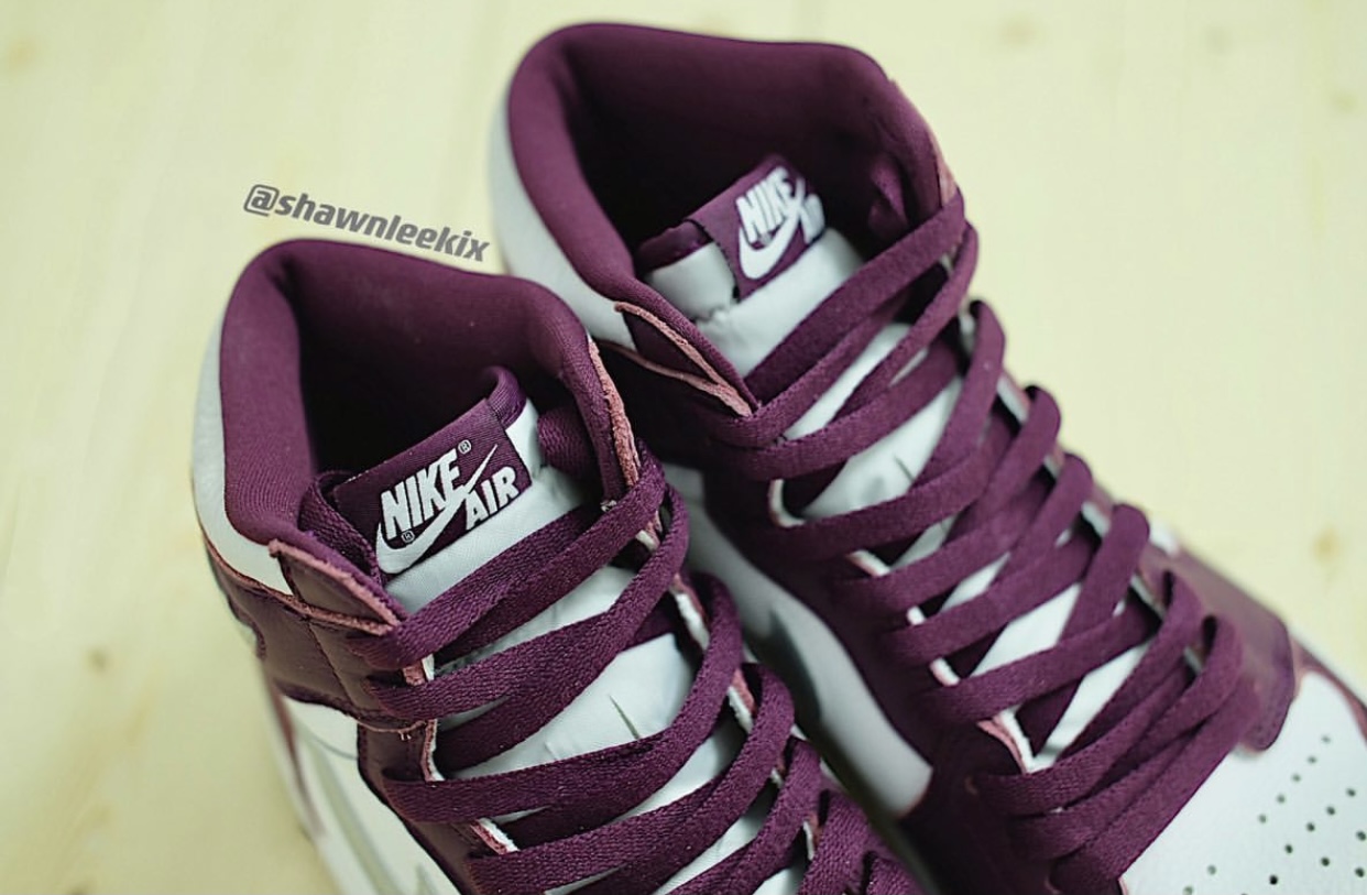 Jordan,AJ1,Air Jordan 1 Hi,555  经典「波尔多」配色！最新 Air Jordan 1 Hi 实物图曝光！