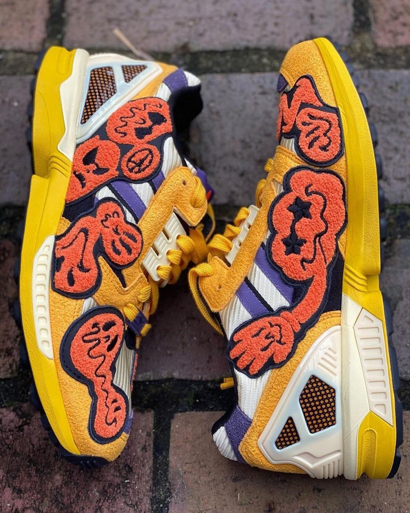 adidas,adidas ZX 8000,万圣节  毛茸茸的鬼魂超可爱！adidas ZX 8000 “万圣节” 实物曝光！