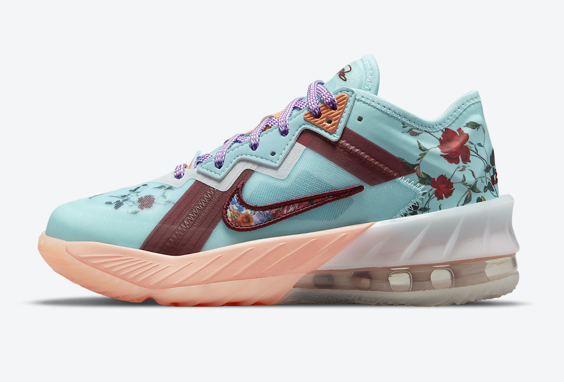 Nike,LeBron 18 Low,Floral,  「小花」配色！全新 LeBron 18 官图曝光！