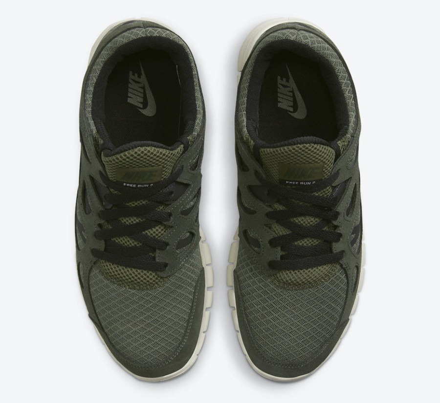Nike,Free Run 2,Medium Olive,5  军绿真硬朗！全新配色 Nike Free Run 2 官图曝光！