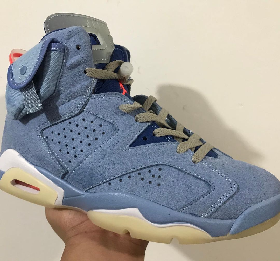 Travis Scott,AJ6,Air Jordan 6  「双兜版」TS x AJ6 全新实物曝光！快发售了？！