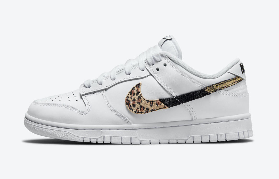 Nike,Dunk Low,DD7099-100,DD709  拼接 Swoosh Logo 太吸睛！全新 Dunk Low 官图曝光！