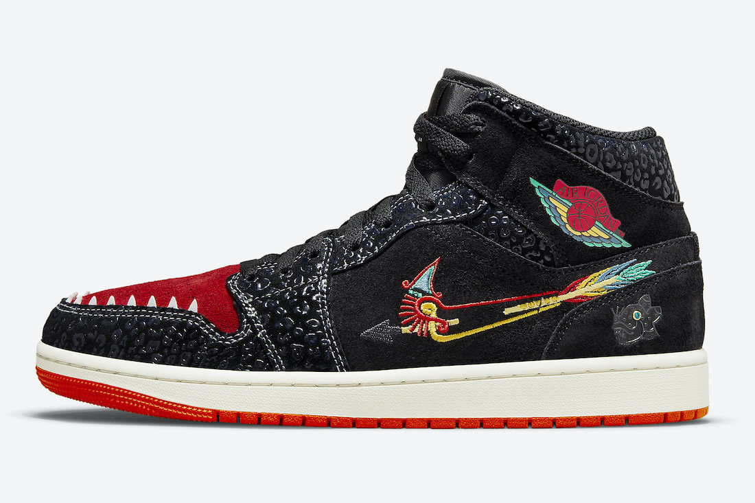 DN4904-001,AJ1,Air Jordan 1 DN4904-001 又凶又帅！亡灵节 Air Jordan 1 Mid 官图来了！本月发售