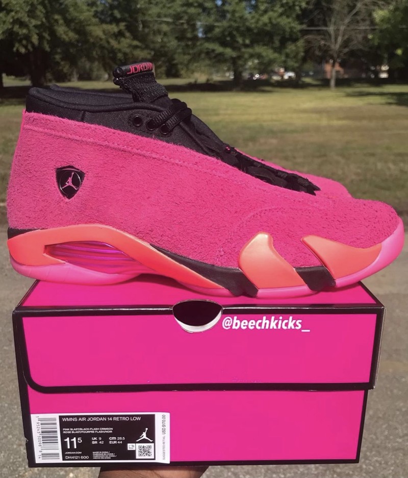 Air Jordan 14 Low WMNS,Shockin  「最骚 AJ 正代」实物图终于曝光！ 眼睛快亮瞎了！