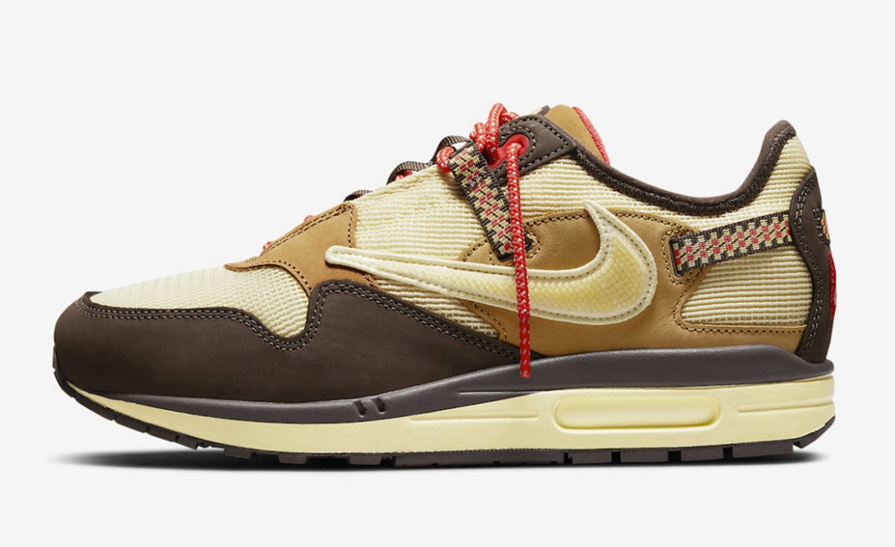 Travis Scott,Nike,Air Max 1,Ca  透明开窗版本来了！全新配色「倒钩」Air Max 1 实物曝光！