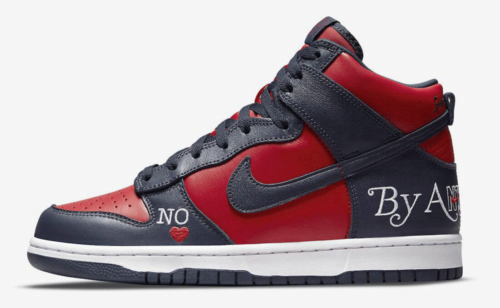 Supreme,Nike,SB Dunk High,By A  求求了快发售！全新 Supreme x SB Dunk Hi 实物上脚曝光！