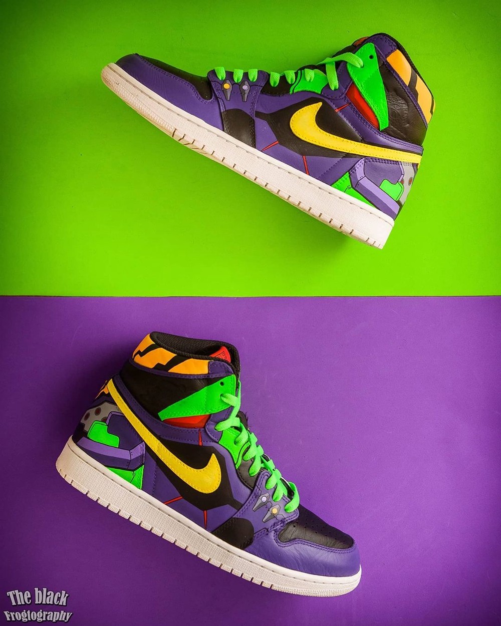 Nike,Air Jordan 1,EVA  「初号机」太帅了！全新定制 Air Jordan 1 实物曝光！
