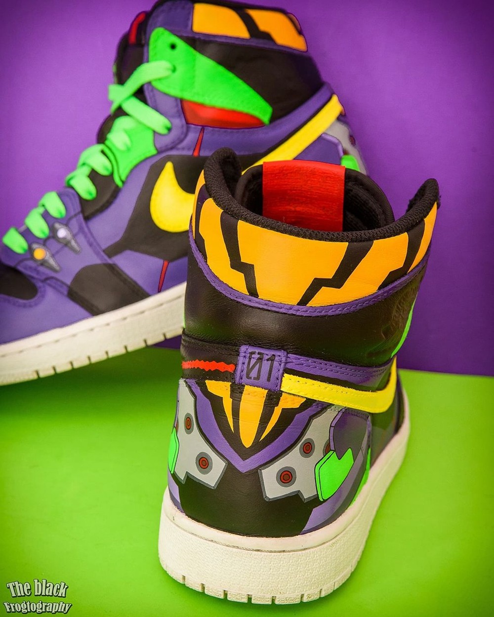 Nike,Air Jordan 1,EVA  「初号机」太帅了！全新定制 Air Jordan 1 实物曝光！