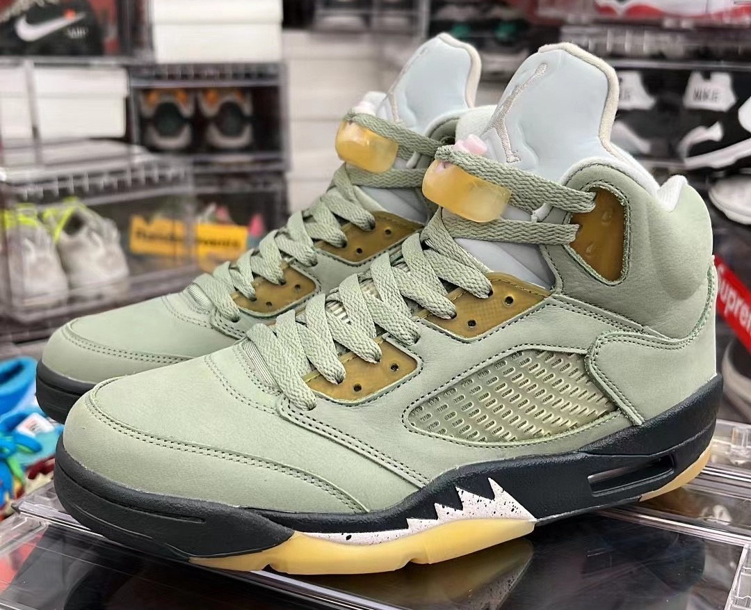 Air Jordan 5,AJ,AJ5,Jade Horiz  又延期了！「翡翠」Air Jordan 5 最新实物泄露！