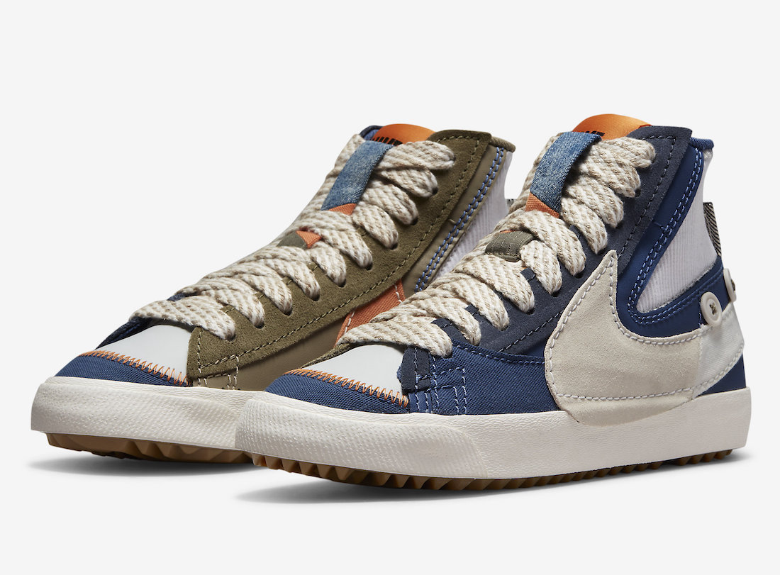 Nike,Blazer Mid JUMBO,Voodoo N  拼接材质打造！「巫毒娃娃」Blazer Mid 官图曝光！