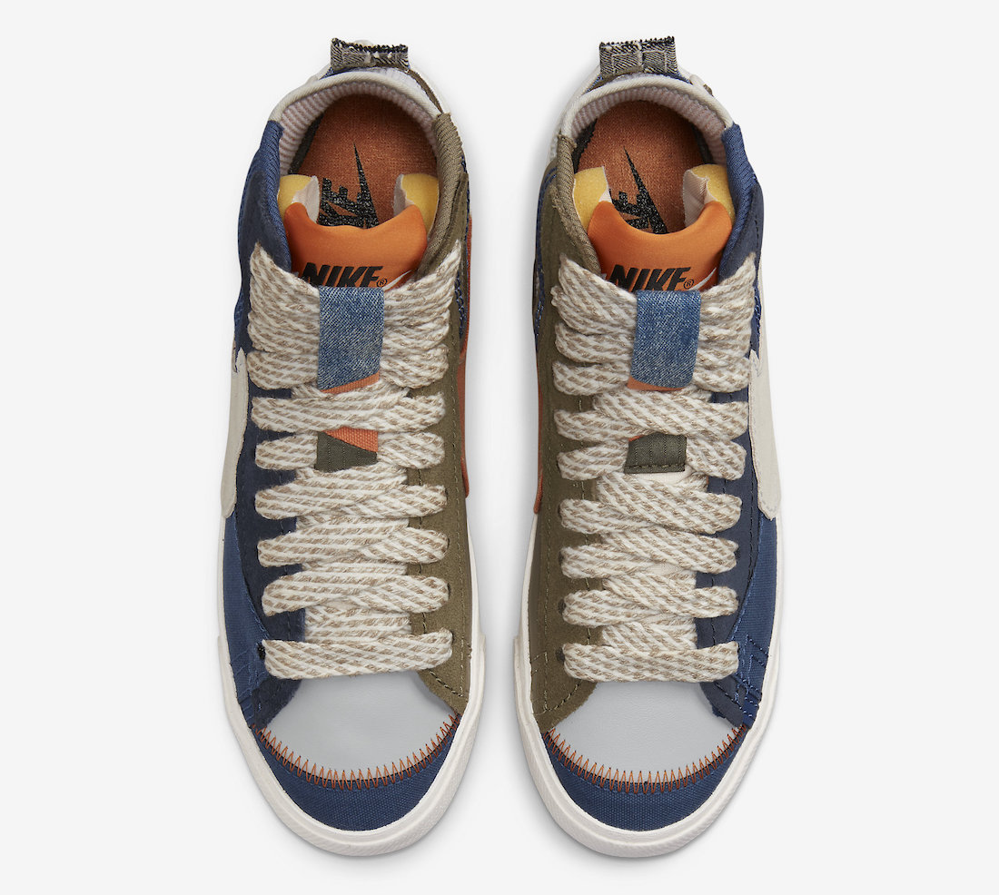 Nike,Blazer Mid JUMBO,Voodoo N  拼接材质打造！「巫毒娃娃」Blazer Mid 官图曝光！