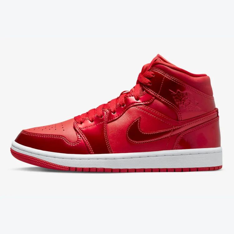 DH5894-600,Air Jordan 1 Mid,AJ  「红石榴」配色太亮眼！全新 AJ1 即将发售！