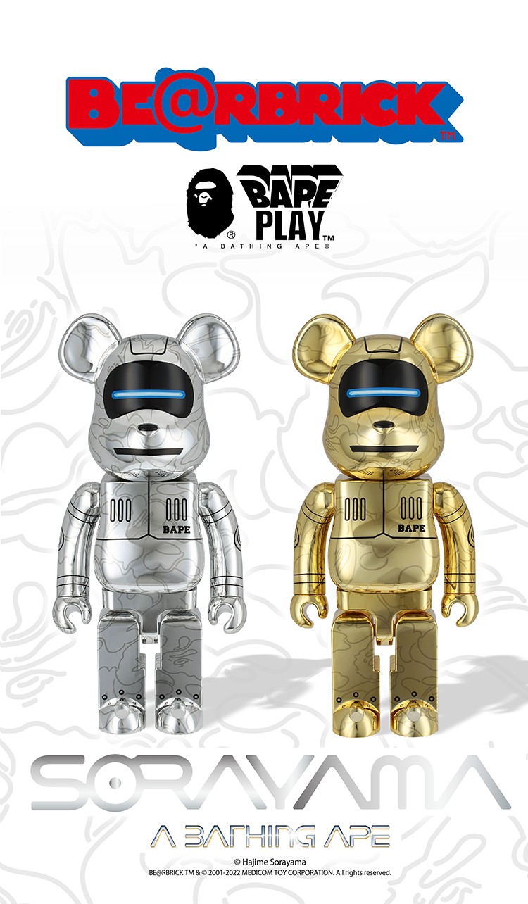 BAPE®,BE@RBRICK  又一个天价熊来了！空山基联名 BE@RBRICK 开启登记！