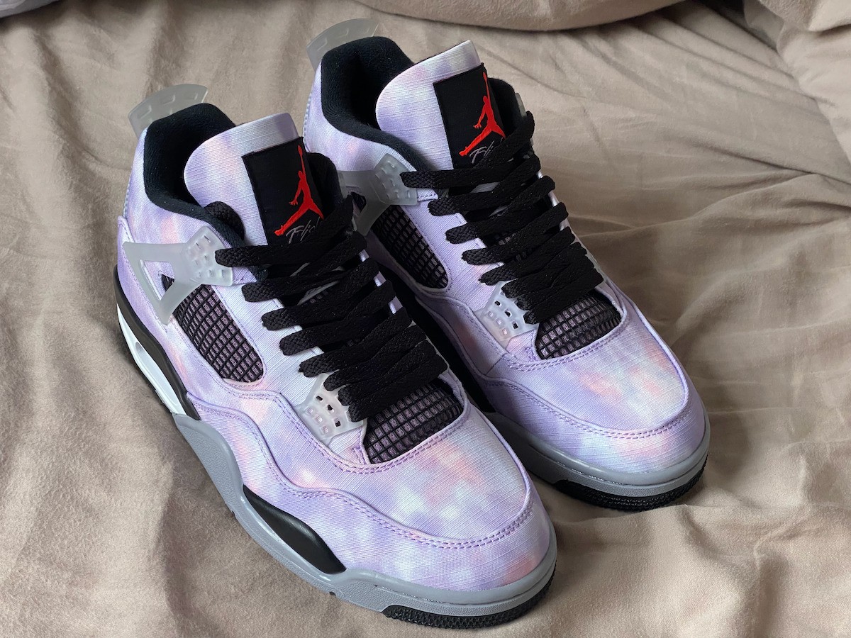 AJ4,Air Jordan 4,发售,DH7138-506  恐怕不好抢！星空扎染 AJ4 最新实物曝光！发售临近！