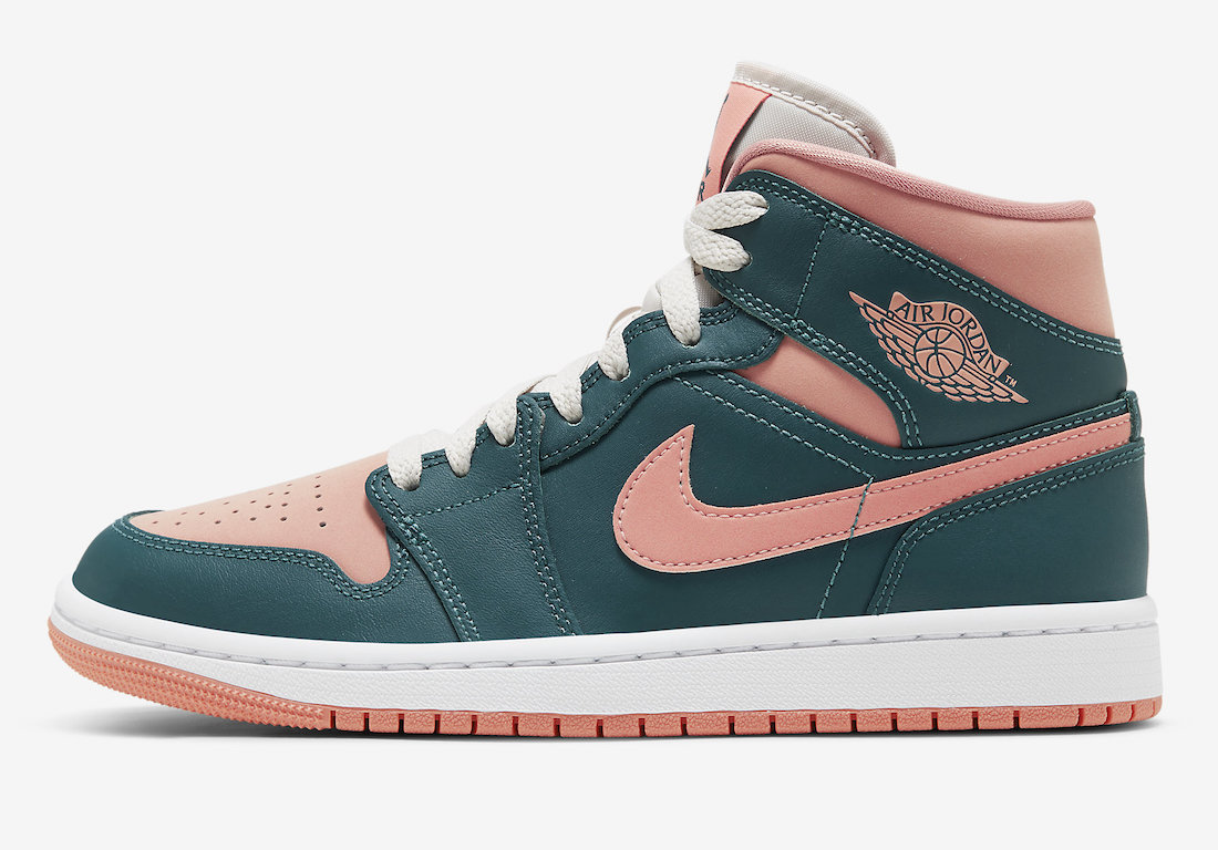 Air Jordan,AJ1,BQ6472-308,Dark  夏日清爽甜美风！全新 Air Jordan 1 Mid 官图来了！