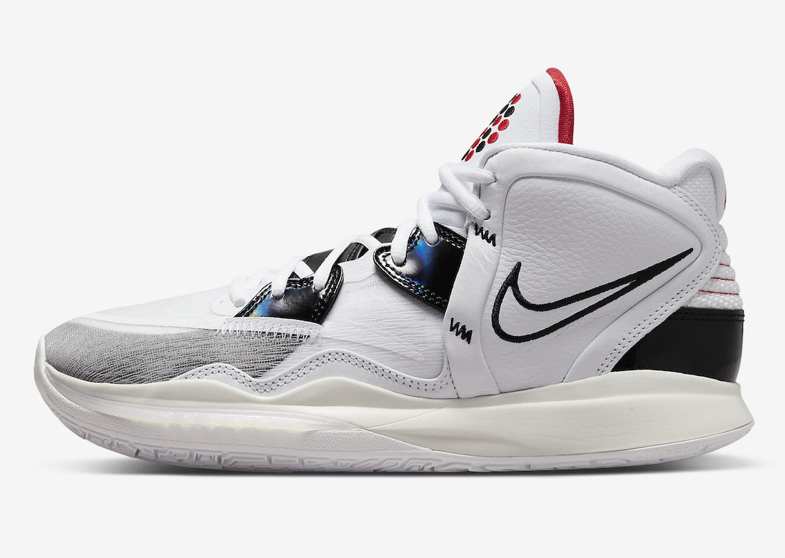 Nike,Kyrie 8,DC9134-101,Man Ma  黑白红实战经典配色！全新 Kyrie 8 官图曝出！