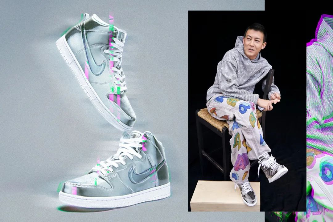 CLOT,Nike,Flux Dunk,DH4444-900  市价突然起飞？！冠希「液态银」Dunk 开箱！上脚真是太帅了！