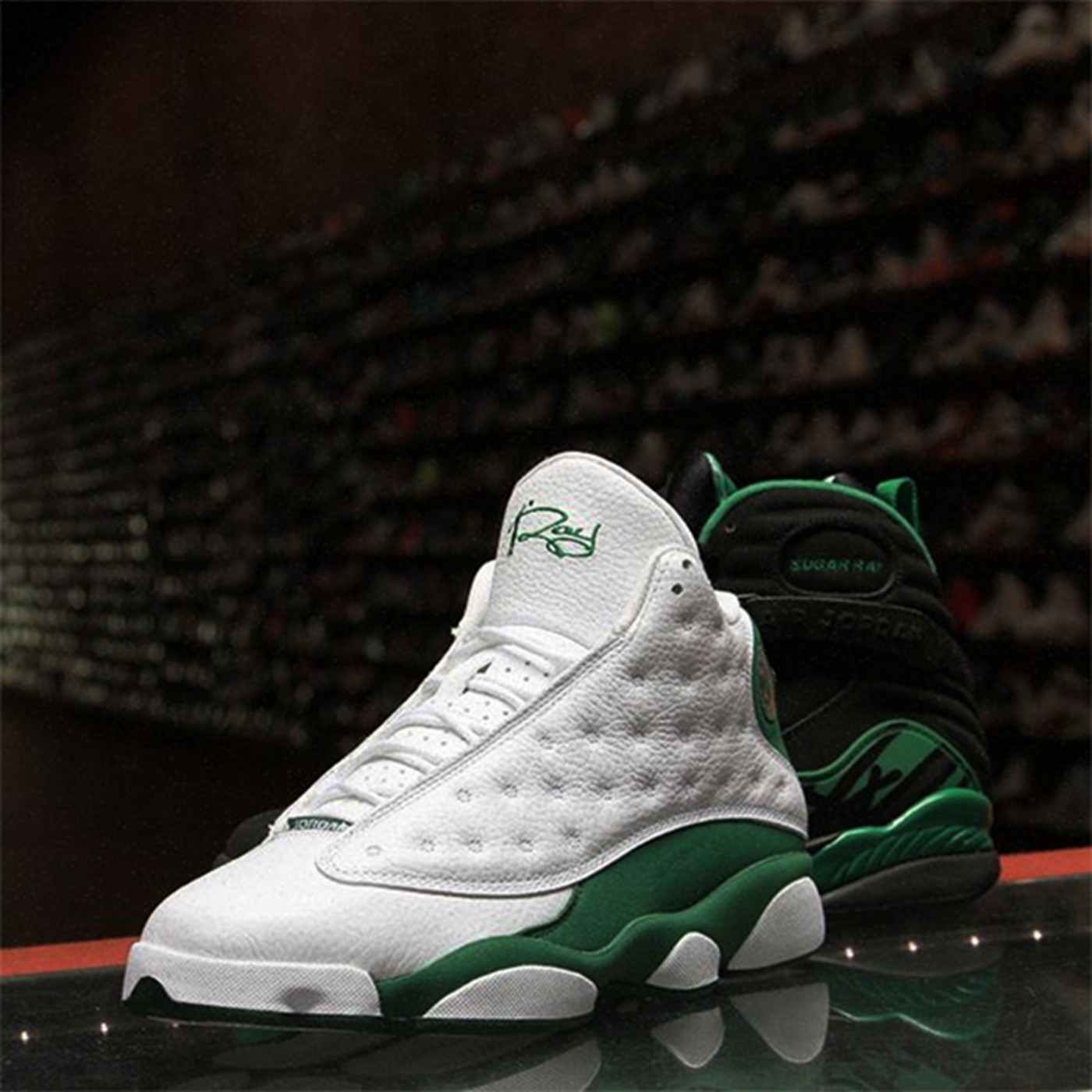 Nike.Air Jordan 13,Alternate  雷阿伦 Air Jordan 13 PE 实物欣赏！黑绿配色「典中典」！