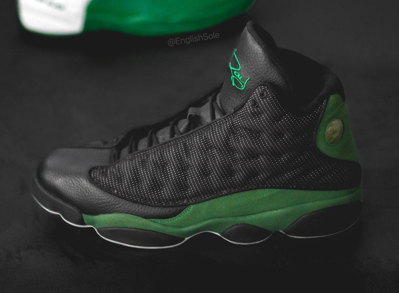 Nike.Air Jordan 13,Alternate  雷阿伦 Air Jordan 13 PE 实物欣赏！黑绿配色「典中典」！
