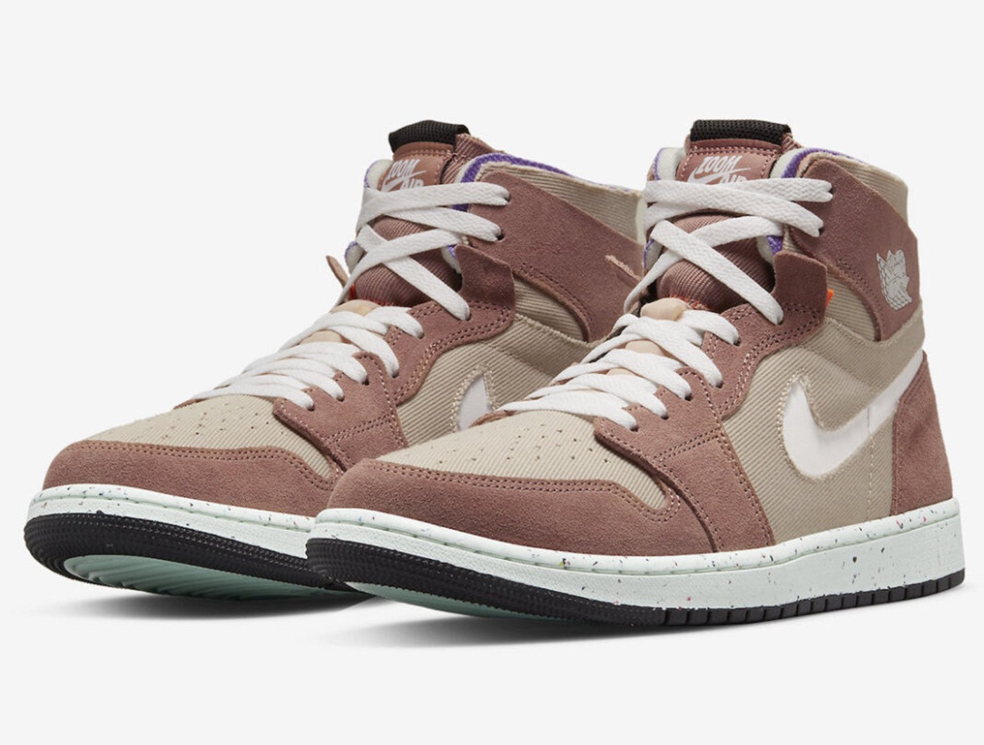 Nike,Air Jordan 1 CMFT,Fossil  麂皮质感不俗！全新配色 AJ1 CMFT 官图曝光！
