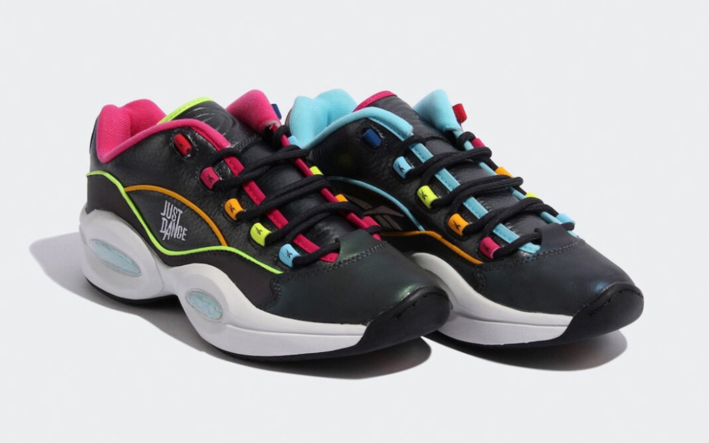Reebok,Question Low,Just Dance  鸳鸯设计太亮眼！Reebok 联名舞力全开鞋款官图曝光！
