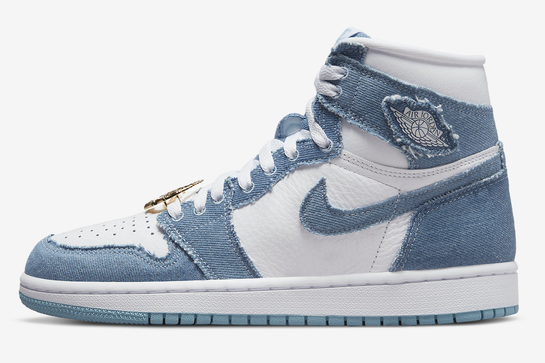 DM9036-104,Denim,Air Jordan 1,  水洗做旧堪比「Levis 联名」！「丹宁」AJ1 官图来了！