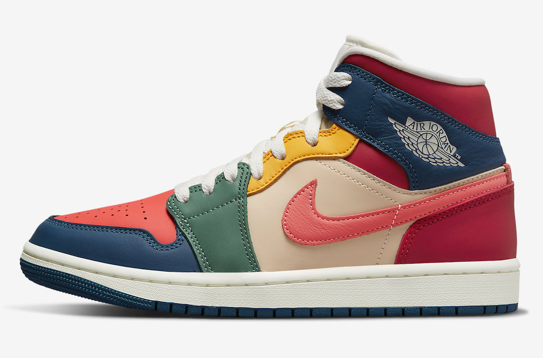 Air Jordan 1 Mid,Multi Color,D  打翻调色盘颜值有惊喜？全新多彩 AJ1 Mid 官图曝光！