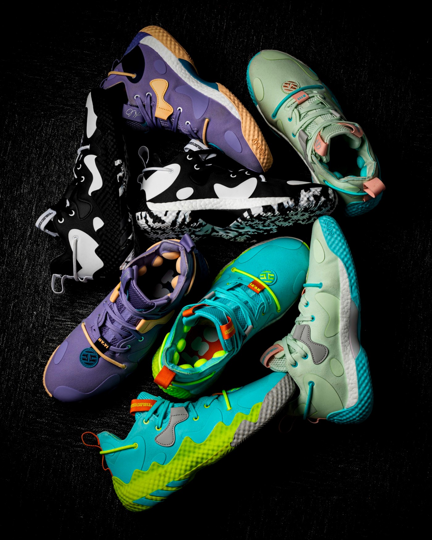 adidas,Harden Vol.6  全掌 Boost 回归！全新哈登 6 代开箱！曾经的实战神鞋要回来了？！