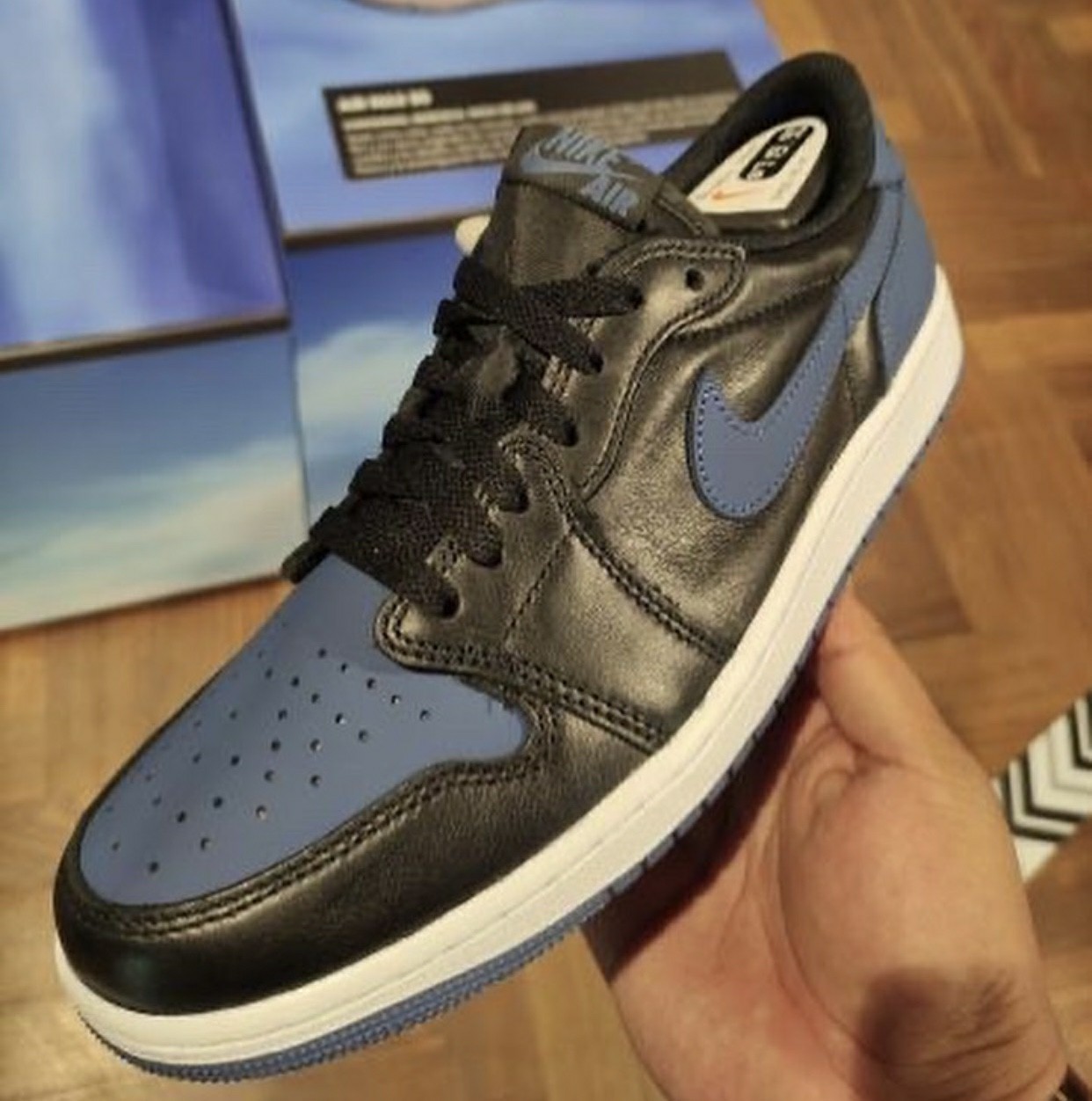 AJ,Air Jordan 1 Low OG,Mystic  新黑蓝 AJ1 实物曝光！藤原浩：这配色眼熟啊！