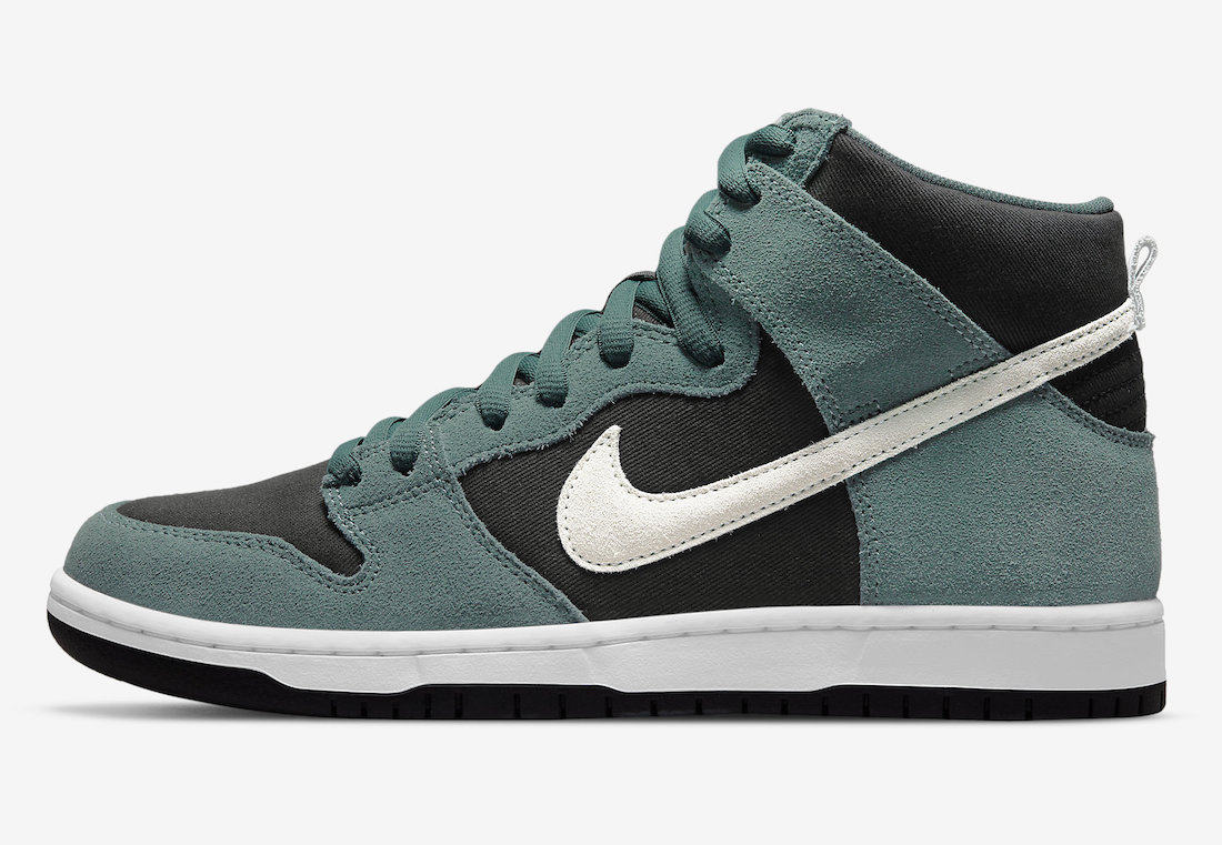 Nike SB,Dunk High,DQ3757-300  这双「Zoom Air」不太一样！全新「黑绿」Dunk Hi 官图曝光！