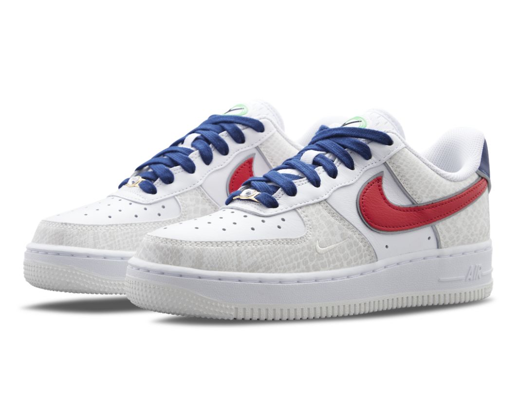 Nike,Air Force 1 ’07 LX,Just D  「蛇纹」AF1 官图曝光！金色鞋带扣超亮眼！