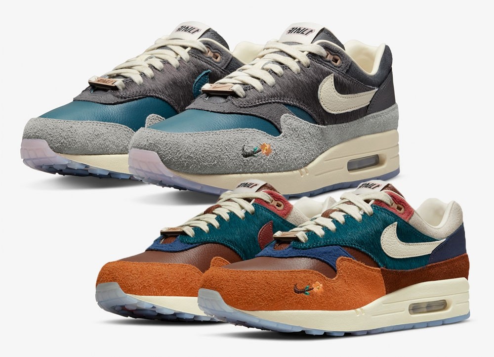 Kasina,Nike Air Max 1,Won-Ang,  小花 Swoosh 抢眼！鸳鸯主题 Nike 联名鞋官图曝光！