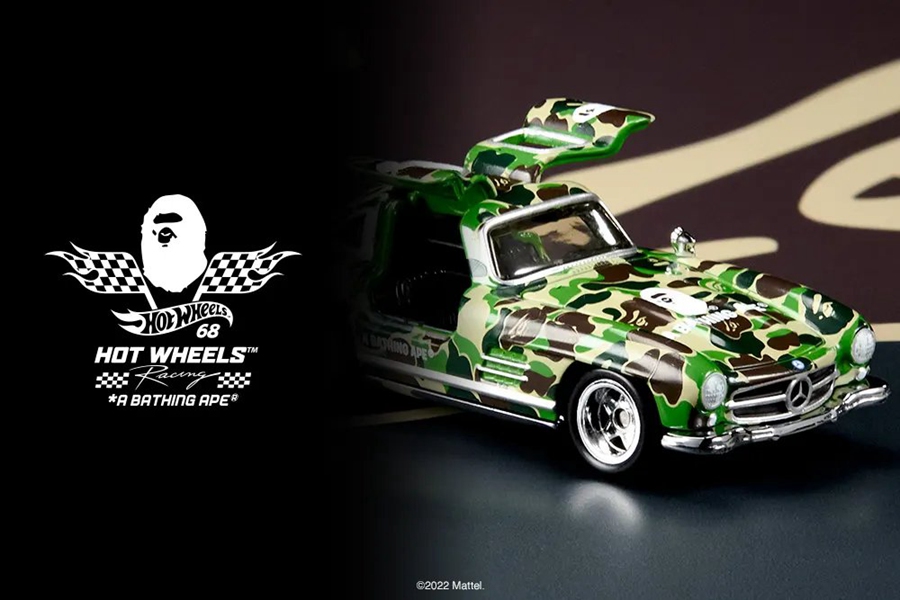 BAPE,Hot Wheels,奔驰,300SL  奔驰鸥翼门太酷了！BAPE「豪车联名」即将发售！