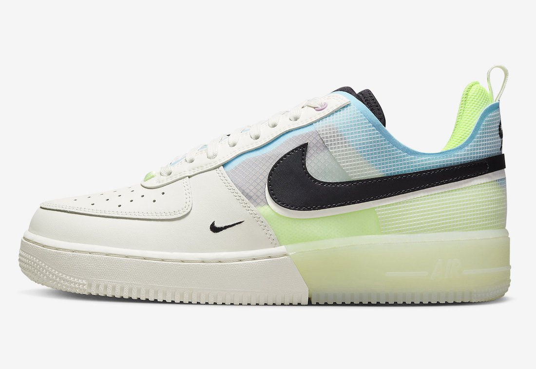 Nike,Air Force 1 React,DM0573-  颜值、脚感我都要！全新 AF1「割裂」鞋面头一次见！
