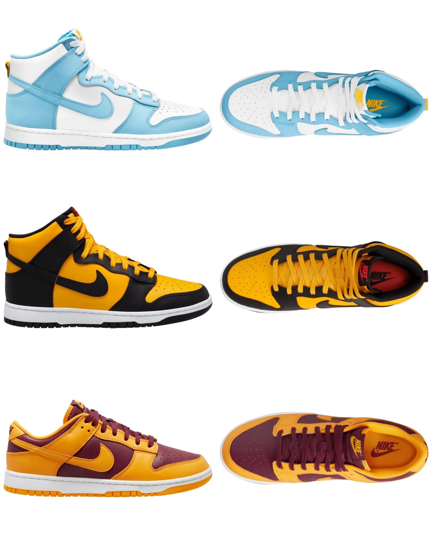 Nike,Dunk Low,Dunk High  下半年 3 双 Dunk 集中曝光！北卡蓝回归，还有...