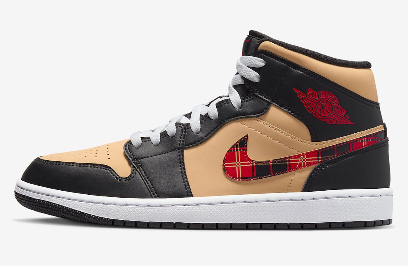 DR0502-600,Jordan,Air Jordan 1  「苏格兰格纹」Swoosh！全新 Air Jordan 1 官图曝光！