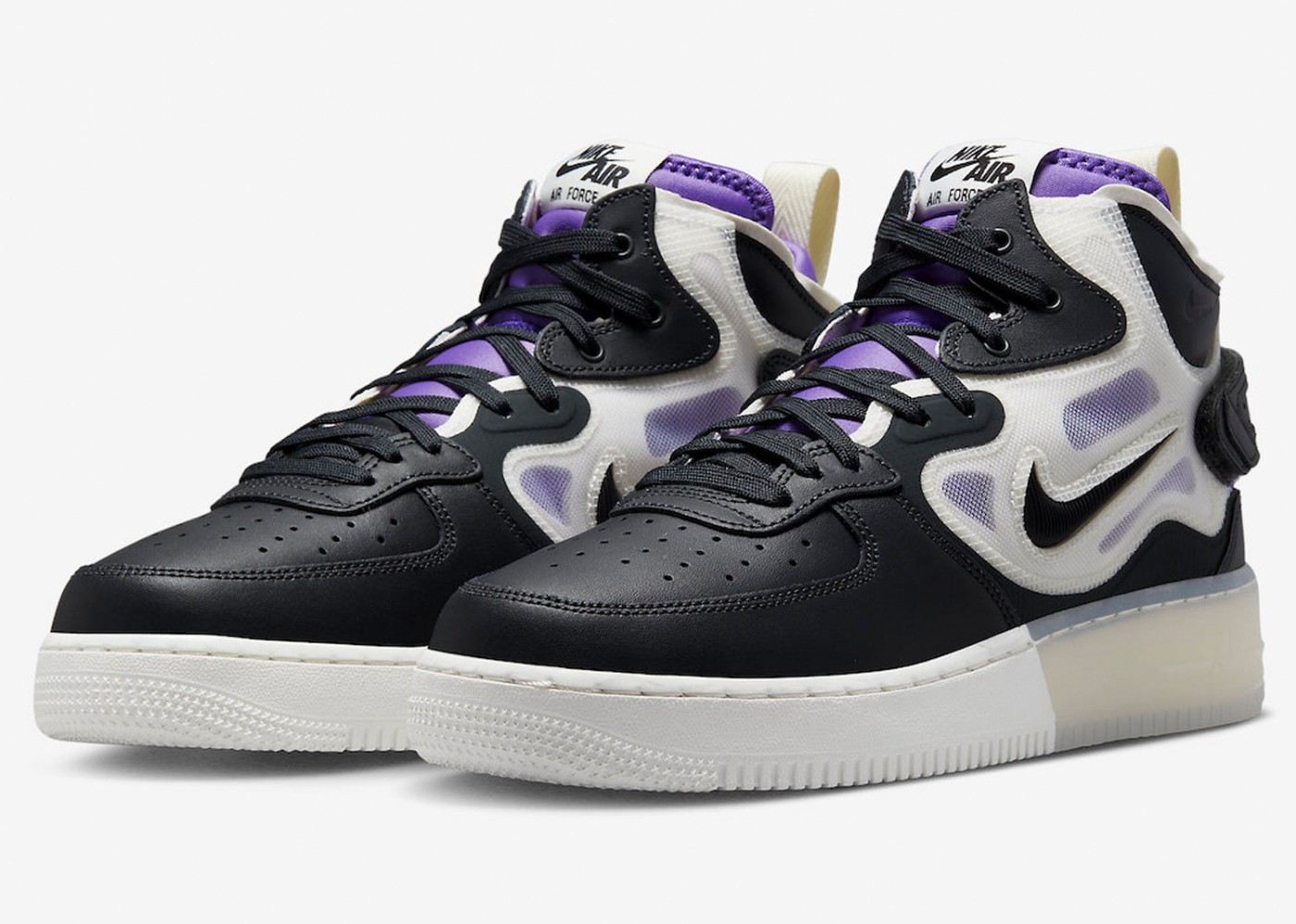 Nike,Air Force 1 Mid React,DQ1  复古造型 + 舒适脚感！这双 Air Force 1 中底有惊喜！
