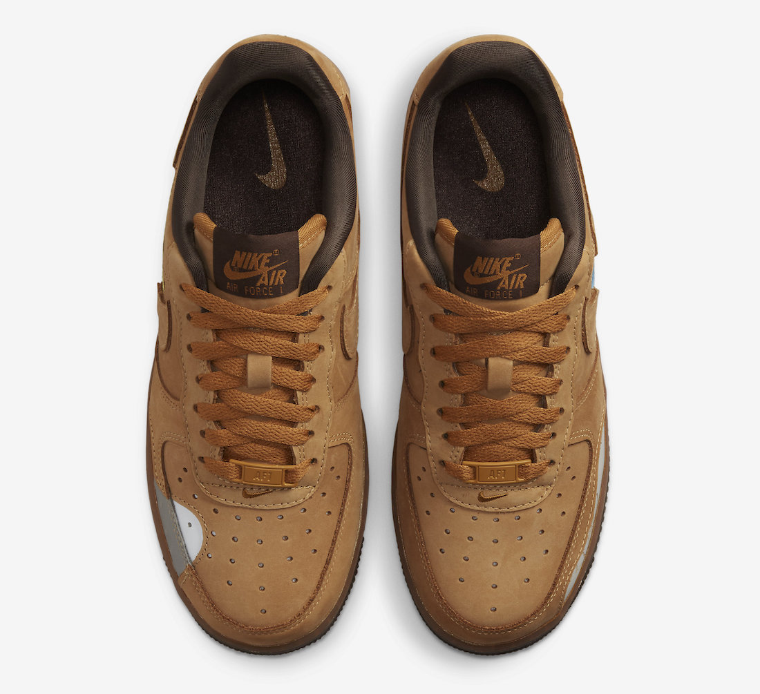 DQ7580-700,Wheat Mocha,Air For  还是 Nike 会玩！镂空花卉 Air Force 1 官图曝光！