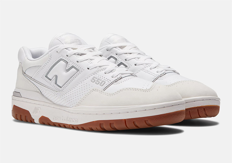 New Balance,550,White/Gum,BB55  简约不失高级！全新「白生胶」New Balance 550 官图曝光！