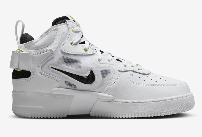 Nike,Air Force 1 Mid,React,DQ7  简约纯白造型还有精细脚感！全新 Air Force 1 Mid 官图曝光！