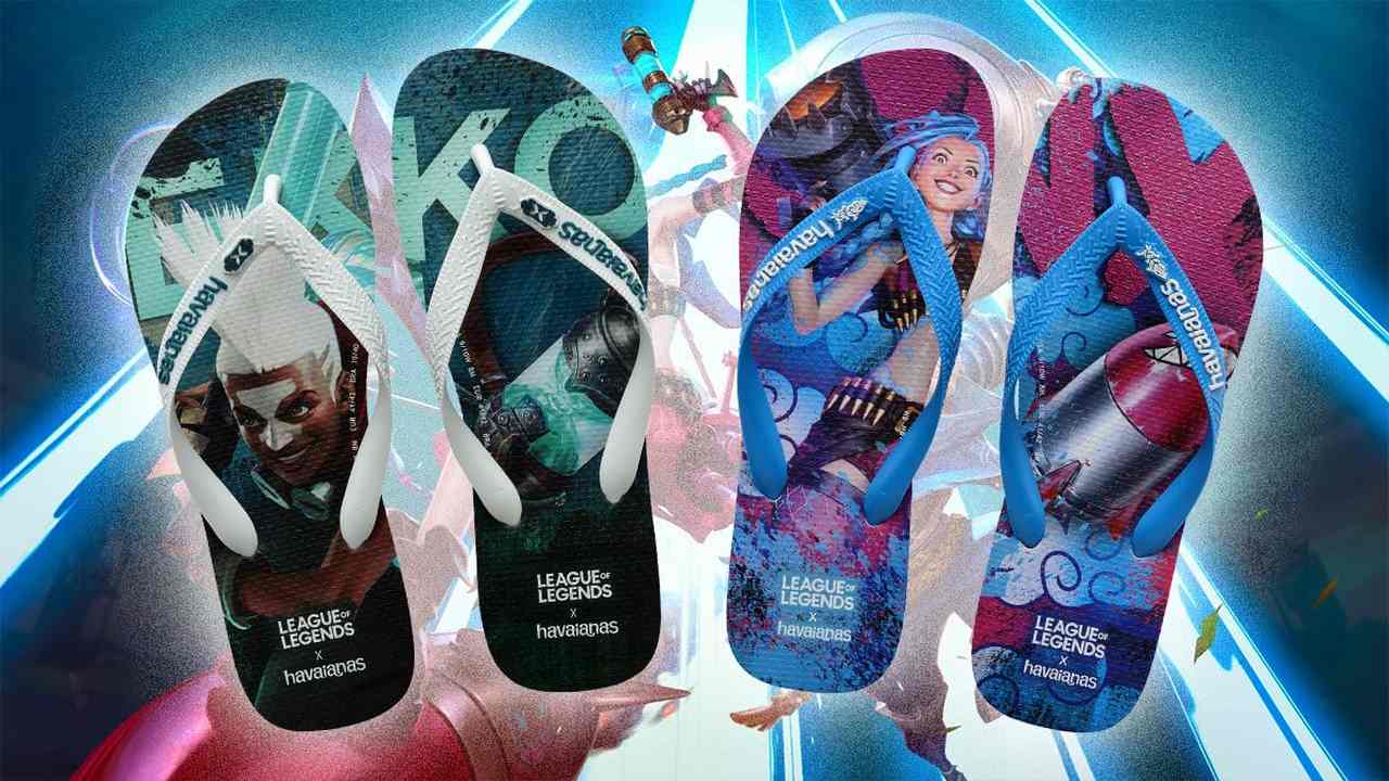 Havaianas,英雄联盟  《英雄联盟》联名鞋刚刚发售！亚索、金克丝太帅了！