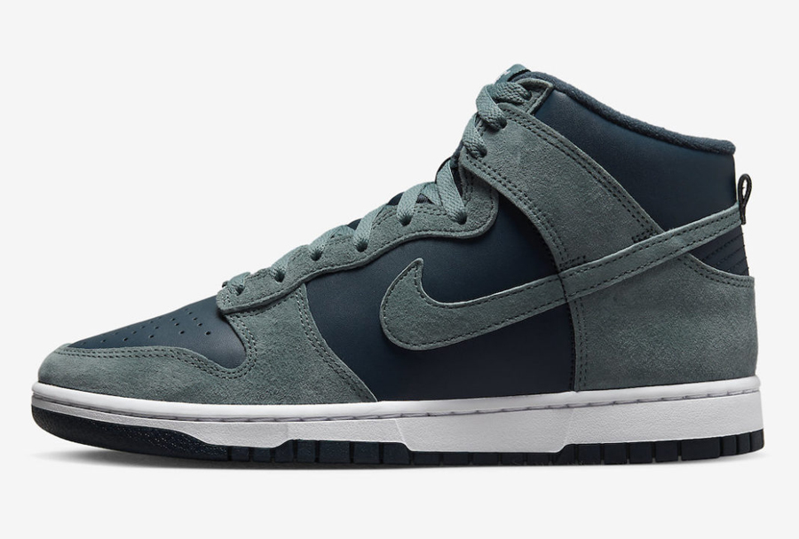 Nike,Dunk High,DQ7679-400  神秘沉稳有质感！Nike Dunk Hi 全新配色官图曝光！