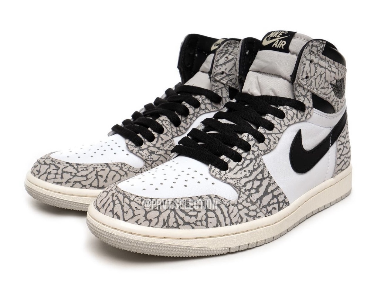 Air Jordan 1,AJ,AJ1,White Ceme  「白水泥」Air Jordan 1 最新实物释出！发售定档！