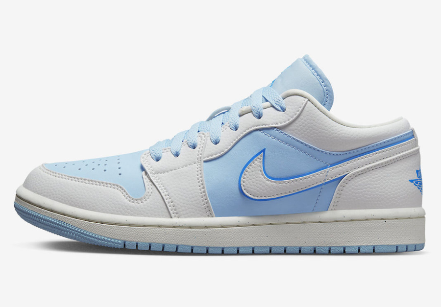 Jordan,Air Jordan 1 Low,DV1299  清爽冰蓝色调！这双 AJ1 越看越种草！