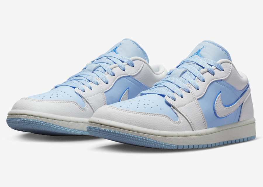 Jordan,Air Jordan 1 Low,DV1299  清爽冰蓝色调！这双 AJ1 越看越种草！