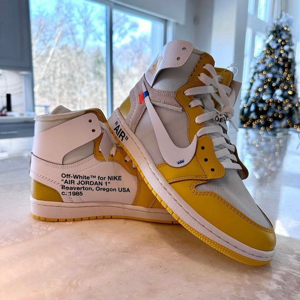 OFF-WHITE,Jordan Brand,Air Jor  传闻 OW x AJ 即将绝版？网友：先把「白黄」AJ1 发了！