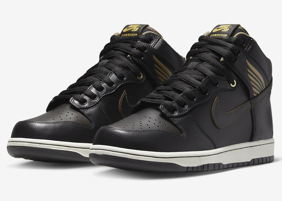Pawnshop,Nike,SB Dunk High,FJ0  黑金配色太帅了！全新 Nike Dunk Hi 官图曝光！