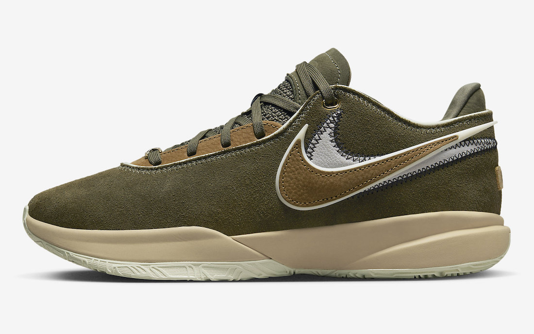 Nike,LeBron 20,Olive Suede,DV1  全新 LeBron 20 正式曝光！发售日期定了！