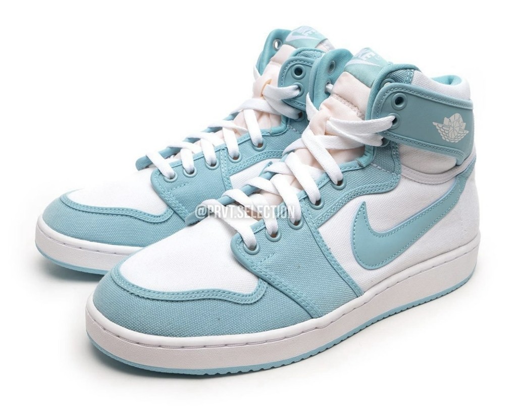 Air Jordan 1 KO,Bleached Aqua,  蒂芙尼的既视感！新配色 AJ1 再次释出实物！