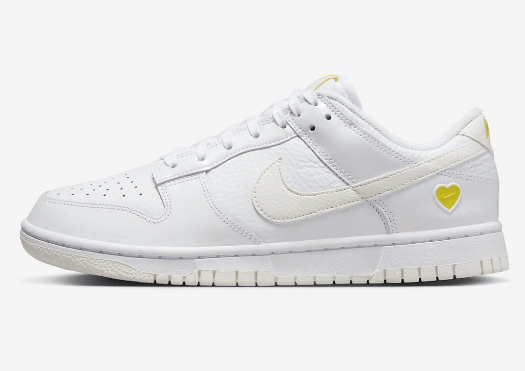 nike,dunk low,yellow heart,FD0  白色情人节？桃心 Nike Dunk Low 小清新啊！